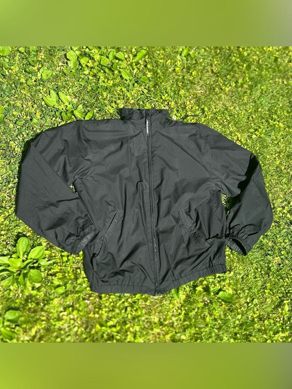 vintage polo sport black full zip windbreaker